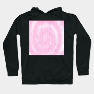 Pink Cotton Candy Design, Swirls of Pink & Stars on a Background on Graphic Marble: Cute Gifts Hoodie